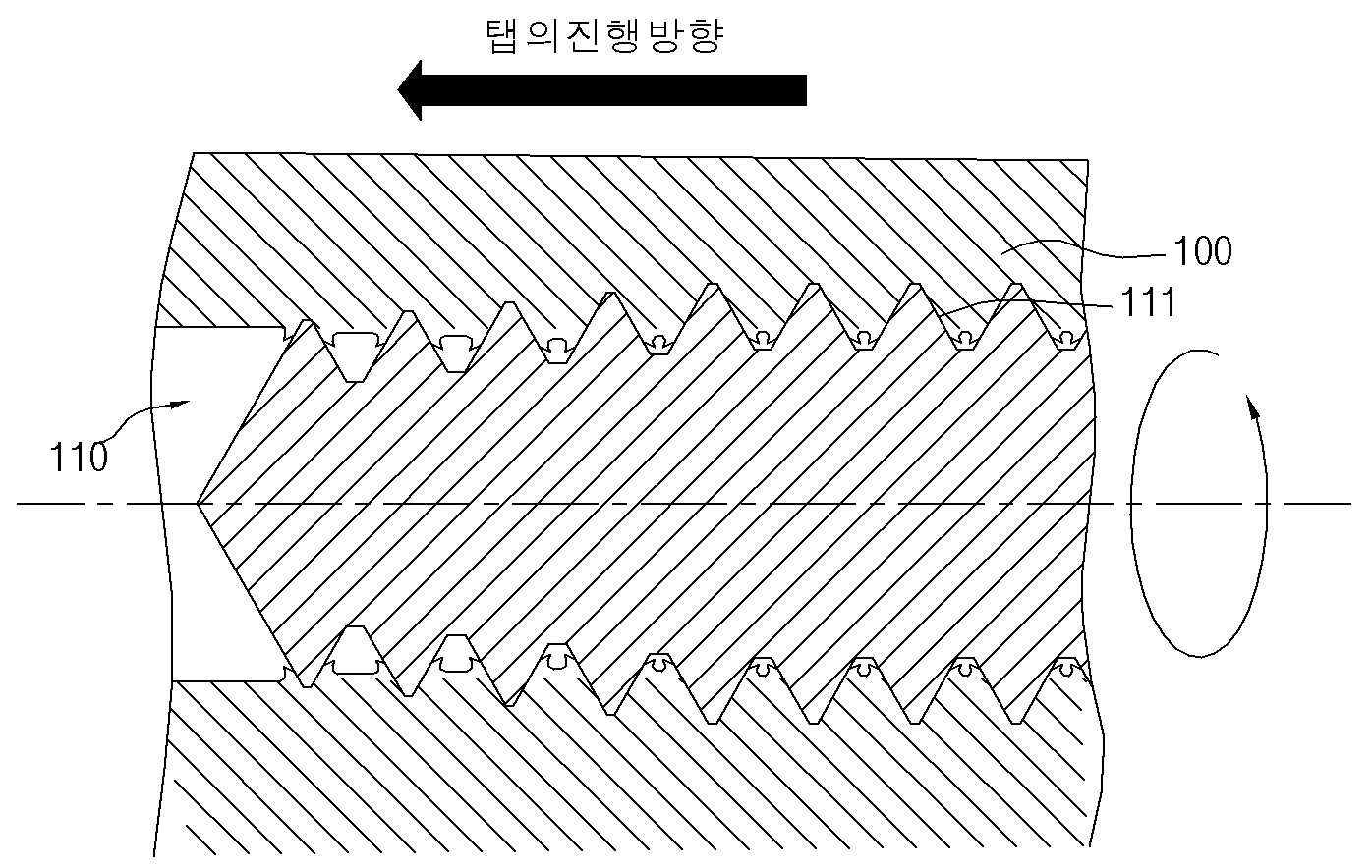 ねじ転造タップの図面